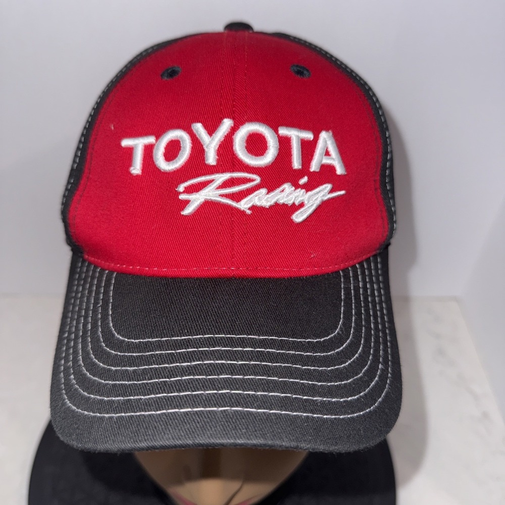 Toyota Racing Cap Hat Men White Black Red Snapback NASCAR Twill T12
